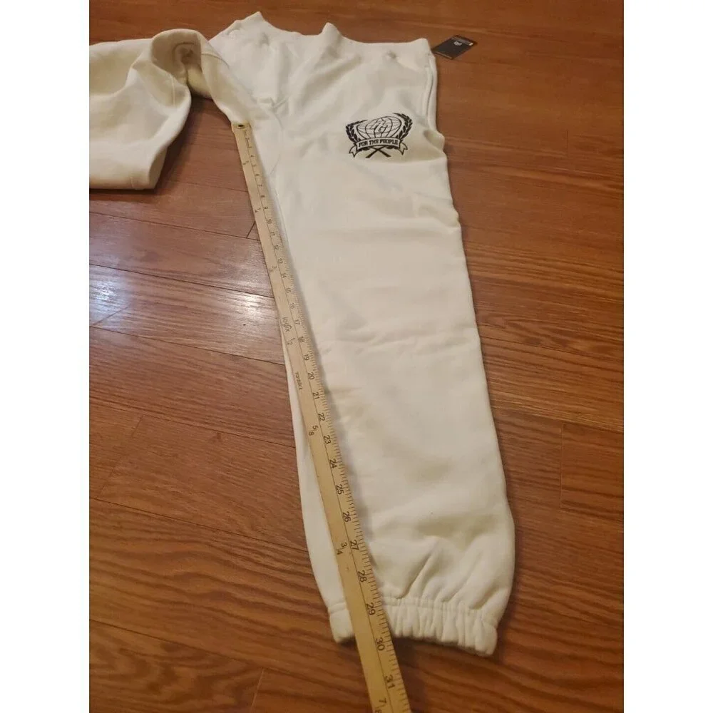 Rawgear‎ Cream Club Sweatpants Men's Size Small Drawstring Embroidery Streetwear